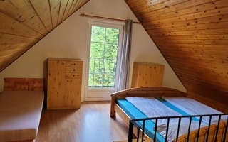 Bedroom on the open gallery.